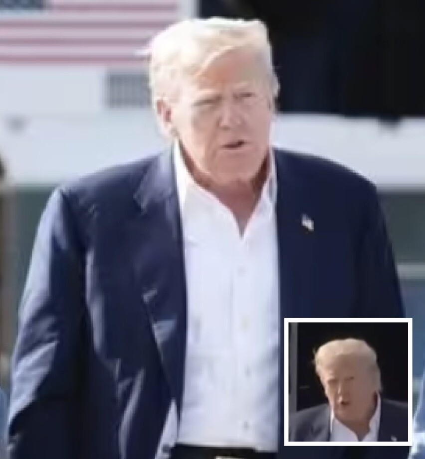 Photo Of Trump Boarding Air Force One Turns Heads, When You Zoom Out You'll See Why