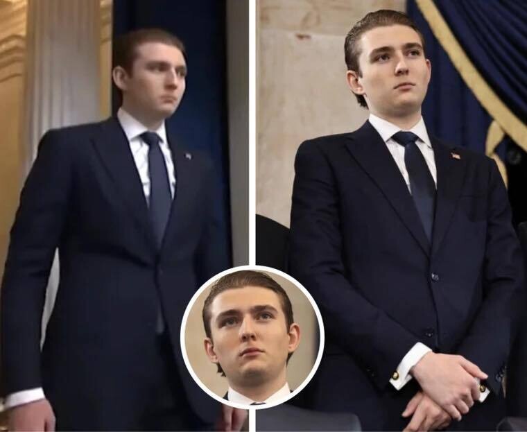 Photos Of Barron Trump At Inauguration 'Break Internet' After People Spot Small Detail